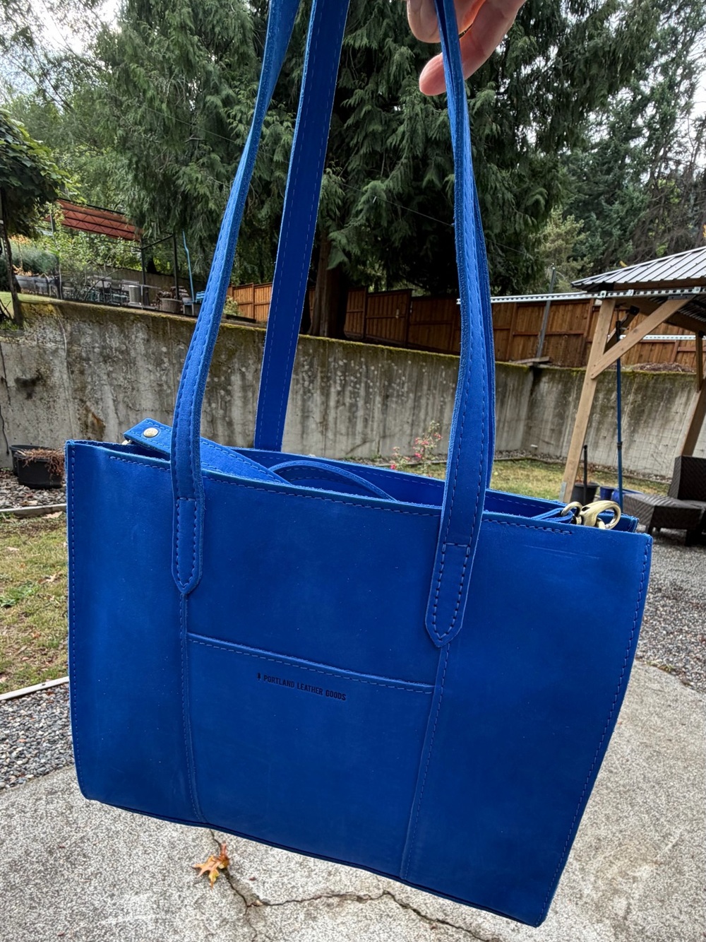 Portland Leather Unicorn Large Lola east west Blue Joy
